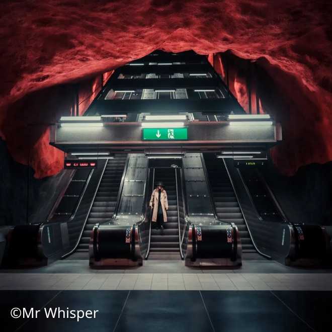 Photograph of an escalator by Mr Whisper